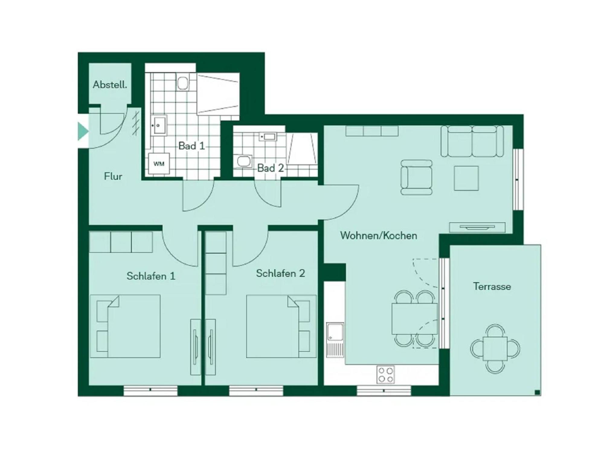 Terrassenwohnung "Haffgefluester" - Haffresidenz Garz  Exterior foto